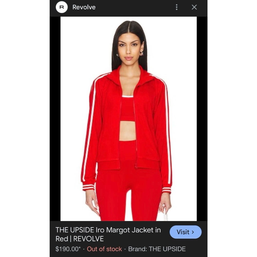 The Upside Iro Margot Jacket in Chilli- Red NWOT Sz XS Sz 4